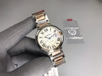 Cartier Balloon 36mm Silver Pink Gold Stainless Steel