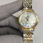 Omega De Ville 32.7mm Silver Gold White Dial