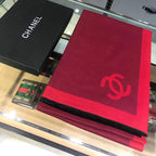 CC Scarf 180 CM In Dark Red Mix Bright Red Cashmere 360522