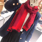 CC Scarf 180 CM In Dark Red Mix Bright Red Cashmere 360522