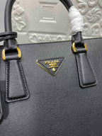 PRA GALLERIA 32 BAG IN BLACK SAFFIANO LEATHER