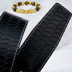 HM Constance Belt 38mm Black Brown Cowhide Sliver Buckle 619894