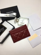 CC CARD HOLDER 11.2 GARNET CALFSKIN SILVER ICON