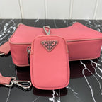 PRA HOBO 22 BAG IN DARK PINK RE-NYLON