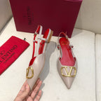 Valentino Slingback Flats Sheepskin