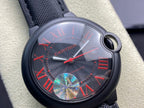 Cartier Balloon 42mm Black Red Automatic