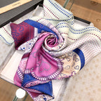 CC Square Scarf 140 CM In Colorful Silk Twill 288636
