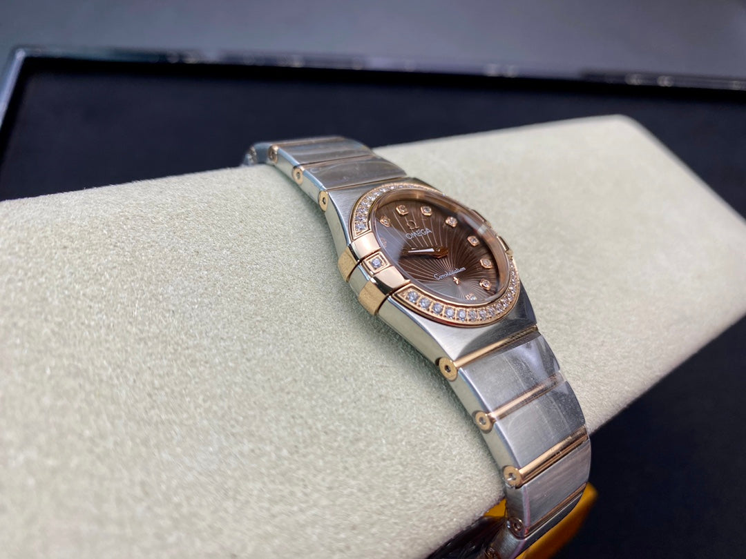 Omega  Constellation 27mm Quartz Chocolate Dial