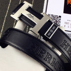 HM Original Belt 38mm Black Cowhide Sliver Buckle 620272