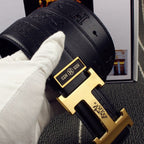 HM Original Belt 38mm Black Cowhide Gold Buckle 620273