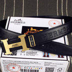 HM Original Belt 38mm Black Cowhide Gold Buckle 620273