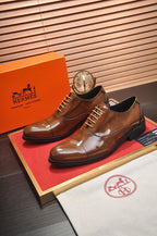 HM Men's Shoe Brown Patent Leather 526107