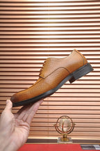 HM Men's Dress Shoe Brown Sheepskin
