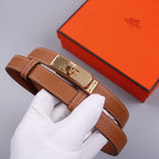hm kelly belt 18mm gold calfskin pink gold buckle