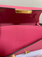 CONSTANCE TO GO 20.5 DARK PINK EPSOM GOLD HARDWARE