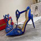 CL Diamond Sling Back Blue Mesh 346069