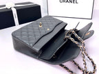 flap bag jumbo 30 dark grey lambskin gold hardware