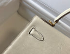 hm kelly 32cm white epsom leather gold hardware