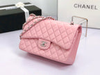 flap bag jumbo 30 pastel pink lambskin silver hardware