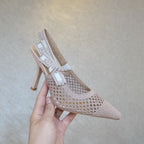 CD 25 J'Adior Slingback Heel Mesh and Leather 237890