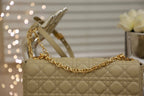 LARGE CARO BAG 28 LIGHT BEIGE CALFSKIN