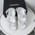 CC 25S Dad Sandal White  Tweed Calfskin