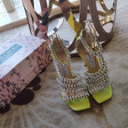 Jimmy 25 Josefine 100mm Sandals Lime Green Calfskin 240070