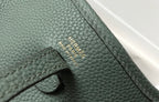 Mini Evelyne 18cm Green Grey Togo Ghw