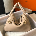 HM LINDY 30 BAG BEIGE TAURILLON CLEMENCE LEATHER