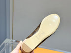 LV Joy Ballerina Dark Brown Mix Beige Monogram Calfskin