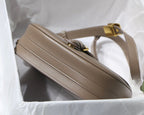 MEDIUM CD BOBBY 22CM DARK BROWN CALFSKIN GOLD HARDWARE
