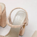 VT 25 Platform Sandals Cowhide Espadrilles
