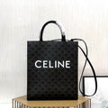 small vertical cabas 28cm all black triomphe canvas