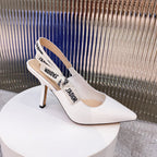 cd slingback pumps 95 white patent calfskin