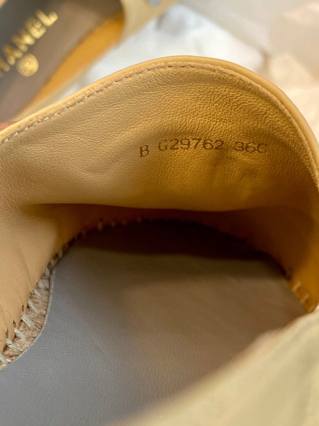 espadrilles beige balck lambskin