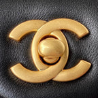 Classic Mini Flap Bag 20cm black lambskin gold hardware