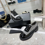 CC Sneaker 45mm Black Grey Wrinkled Lambskin And Cowhide