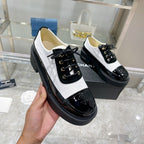 CC Sneaker 45mm Black White Wrinkled Lambskin And Cowhide