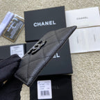 cc card holder 11cm black caviar black hardware