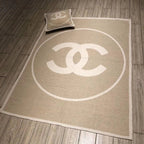 CC Merino Blanket Beige White Wool Cashmere