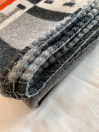 HM Avalon Throw Blanket Black Wool Cashmere