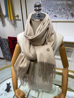 LP Grande Unita Scarf 200 CM In Light Beige Cashmere 645524