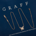 Graff Limited Edition Phantom Butterfly Pink Gold Necklace