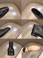 HM Men's Lace-up Dress Boot Black Cowhide