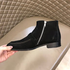 HM Men's Monk Boot Black Suede 527896