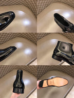 HM Men's Monk Boot Black Patent Leather 527898