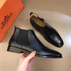 HM Men's Chelsea Boot Black Cowhide