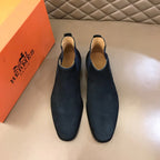 HM Men's Chelsea Boot Navy Blue Suede