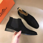 HM Men's Chelsea Boot Black Suede