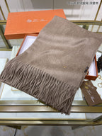 LP Grande Unita Scarf 200 CM In Grey Brown Cashmere 645519